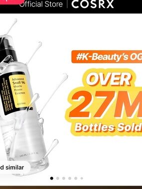 COS Clear Serum Bottle with Yellow Label
